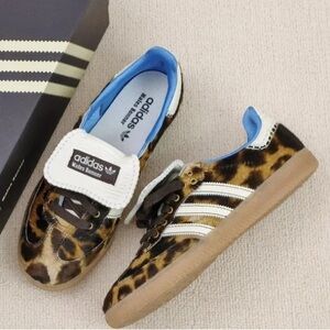 New Adidas x Wales Bonner Samba Pony Leopard Print Women's Sneaker